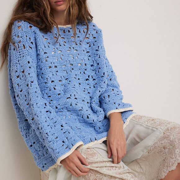 Free People Sweaters - Free People Rue Crochet Tunic